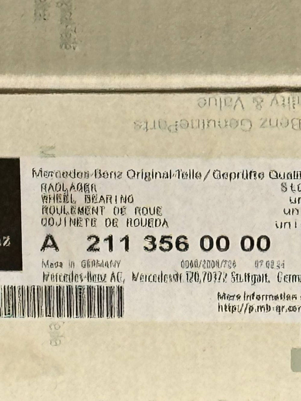 Mercedes-Benz Подшипник ступицы, арт. A2113560000, 1 шт.