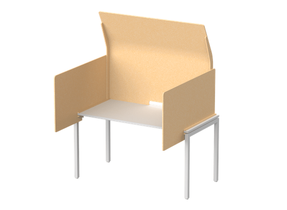 Кабина с высоким экраном-парусом и выступающими боковыми стенками 115х112х113