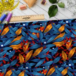 Ткань флис листья в стиле маугли