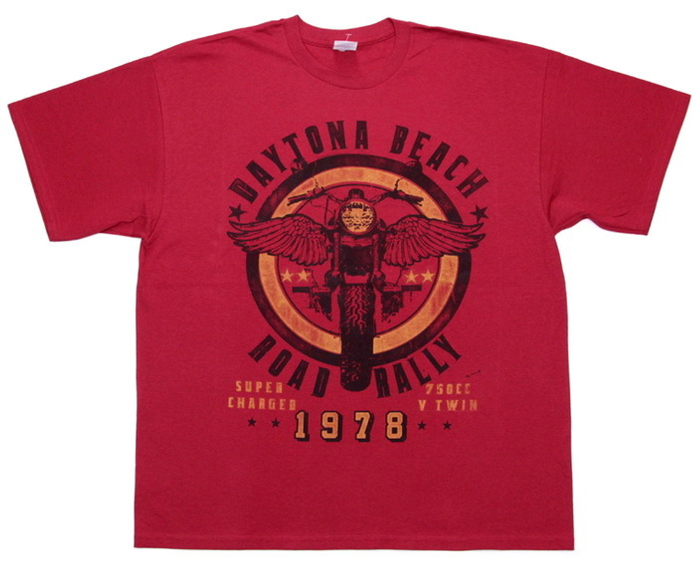 Футболка Daytona Beach Road Rally ( 1978 ) красная