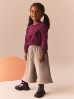 Брюки широкие для девочки Next B71-179, Светло-серый