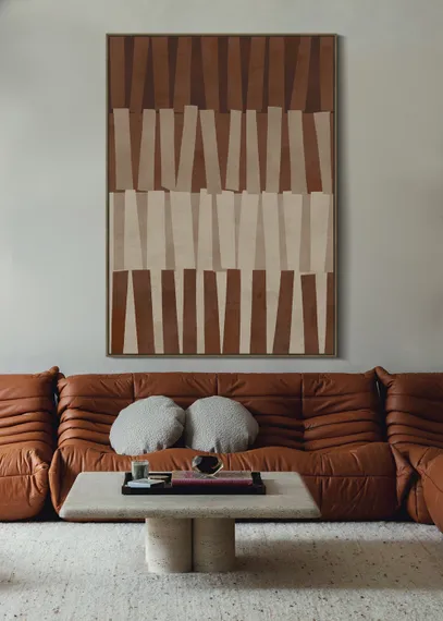 Постер Gana 140х100 см, бежевый, красный