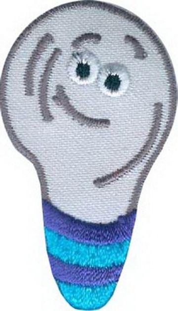 Нашивка Глазастая лампочка (голубая)