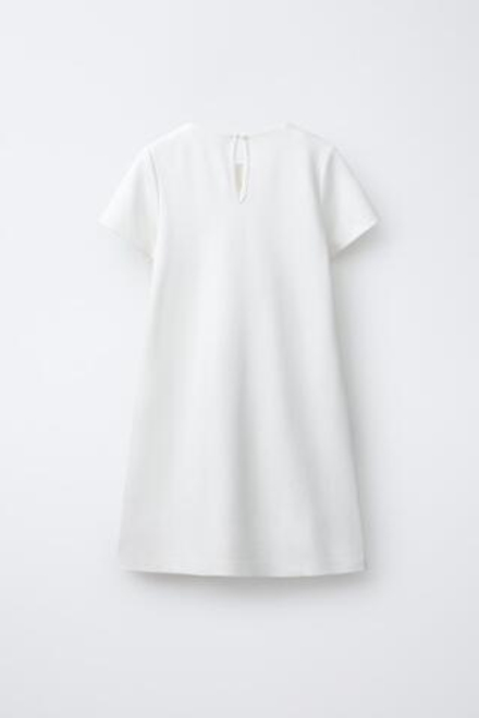 ZARA ПЛАТЬЕ С ПРИНТОМ, ЭКРЮ