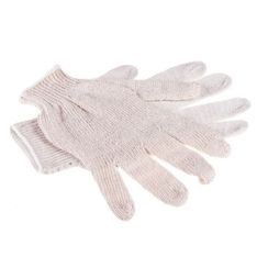 Перчатки хб, 10 класс,  3-х нитка лайт (белые)