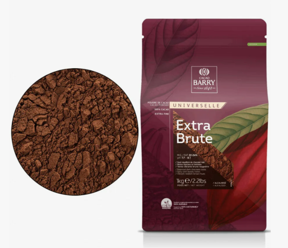 Какао порошок алкализованный Cacao Barry Extra Brute (Франция) 100г
