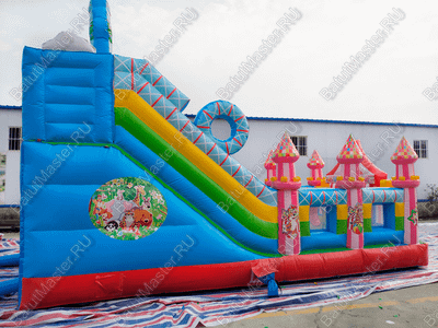 Коммерческий надувной батут "Русский цирк", 8*4*5,5 м