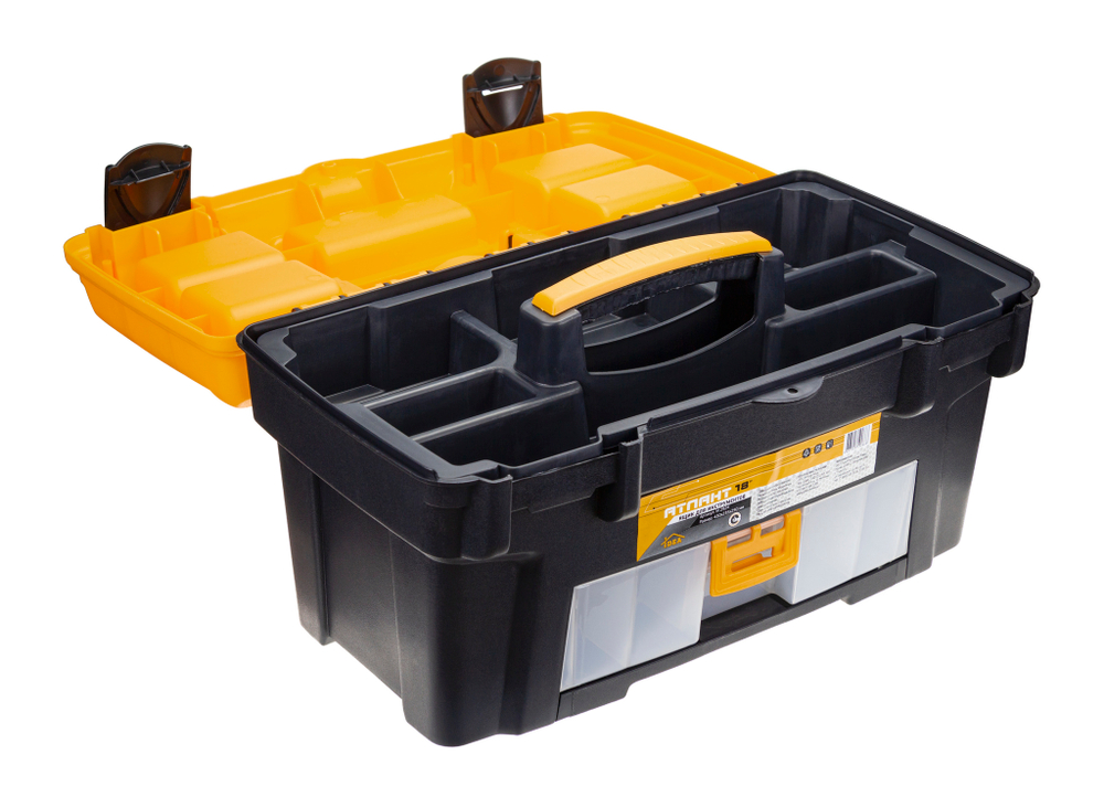 Ящик для инструментов 18 "АТЛАНТ" с консолью и секциями М2924