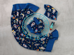 Полотенце 37x50 Feiler Galaxy Star Blau голубое