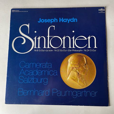 Винтажная виниловая пластинка LP J. Haydn Йозеф Гайдн, Camerata Academica Salzburg, Bernhard Paumgartner, Симфония Sinfonien Nr. 8 (Германия 1980)