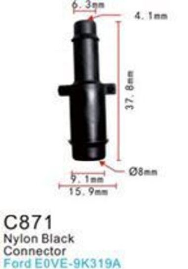 Клипса для крепления внутренней обшивки а/м Форд пластиковая (100шт/уп.) Forsage клипса C0871(Ford)