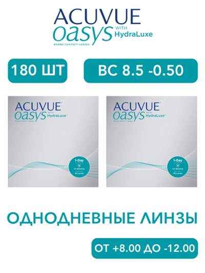 Однодневные контактные линзы Acuvue Oasys 1-Day (комплект 180 линз)