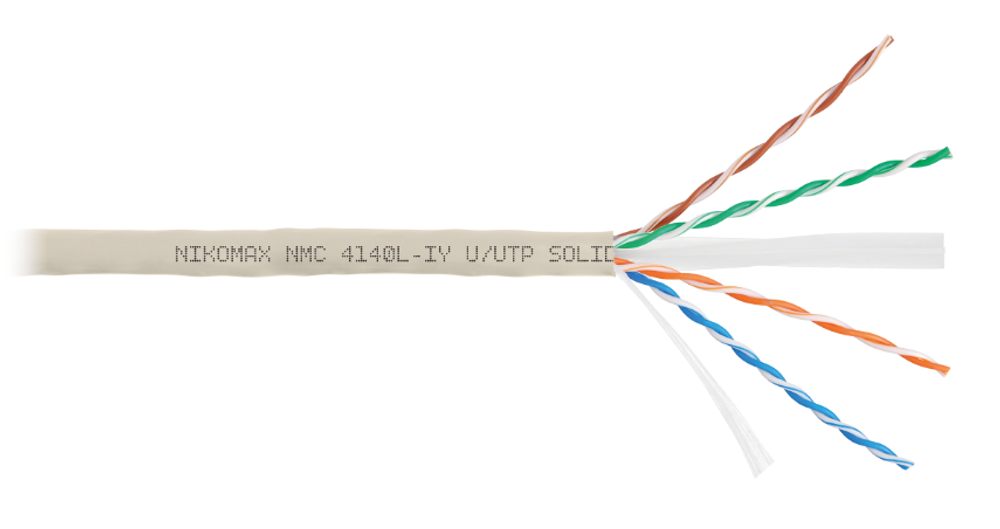 Кабель витая пара U/UTP 6 кат. 4 пары NikoMax NMC 4140L-IY