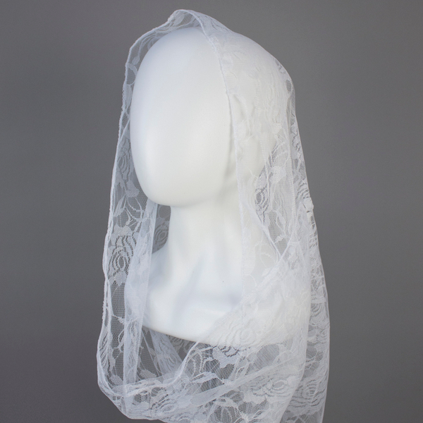 Шарф ритуальный гипюр белый