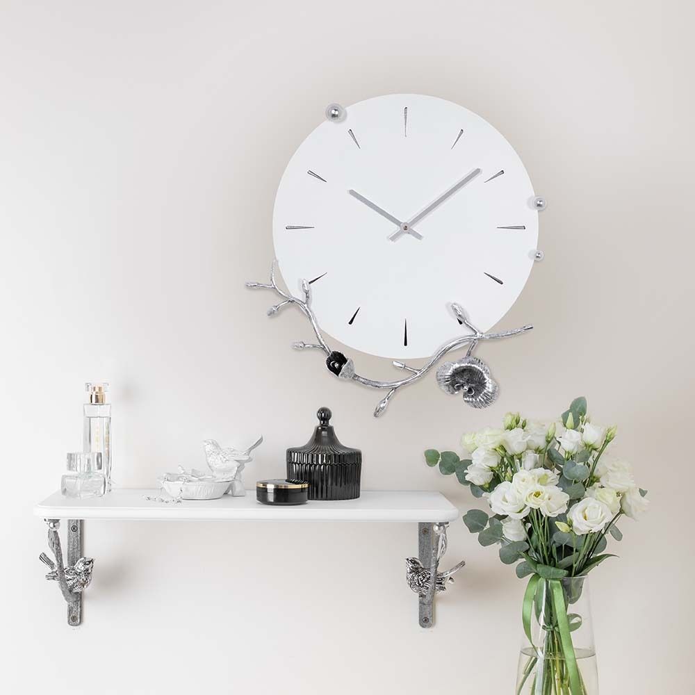 Часы настенные Орхидея Виви Айс Античное серебро