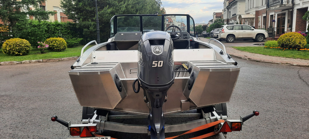 Готовый комплект: лодка Girgis 440 Fish + Yamaha F50LETL. Новый.