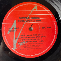 Винтажная виниловая пластинка LP Simple Minds Once Upon A Time (Канада 1985)