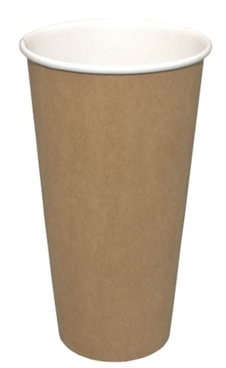 Стаканы бумажные однослойные 500/637мл крафт SP20 (50/600шт)