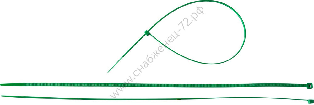 ЗУБР КС-З1 4.8 х 400 мм, нейлон РА66, кабельные стяжки зеленые, 100 шт, Профессионал (309060-48-400)