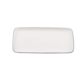 Блюдо прямоуг. 340*160 мм. Ретро синий край