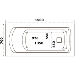 Акриловая ванна Bas (Бас) Бали 150х70, с каркасом