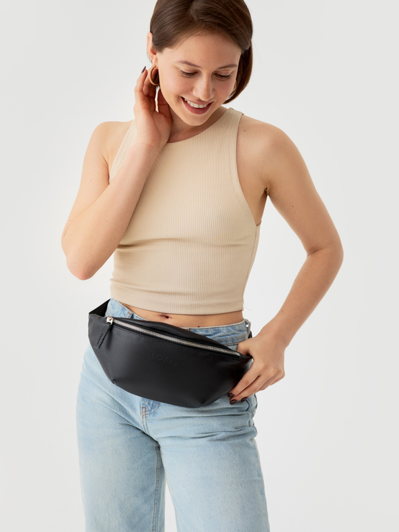 сумка поясная черная