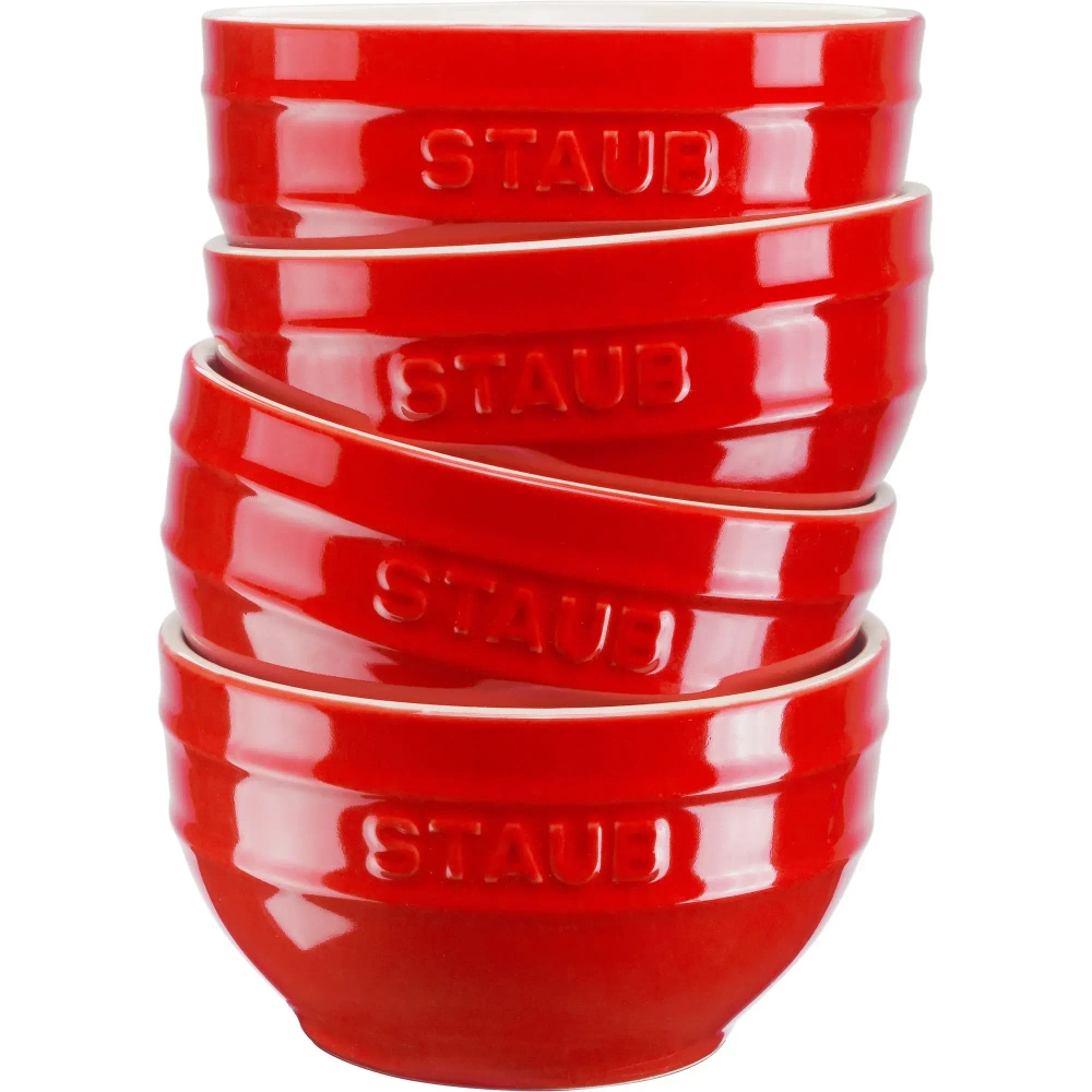 STAUB Набор из 4 чаш для сервировки 14 см красный