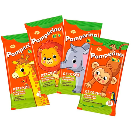 Салфетки влажные Pamperino 15 шт