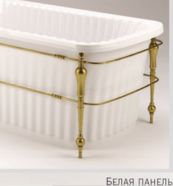 Ванна Migliore Olivia console 24378 174x80cm.  бронза/белая акриловая отдельно стоящая