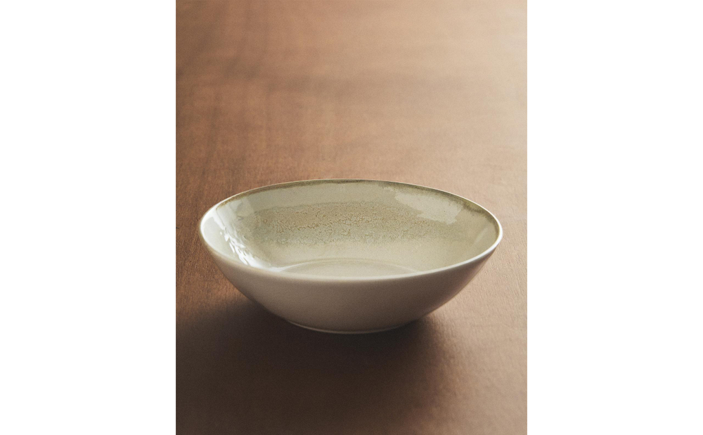 Zara Home миска из каменной керамики, цвет бежевый, 14 см