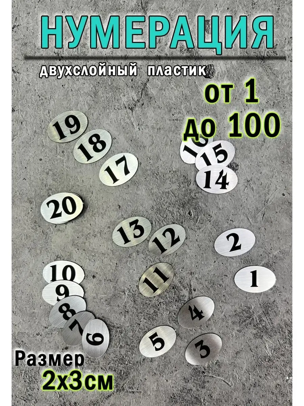 Нумерация гардеробная 1-100