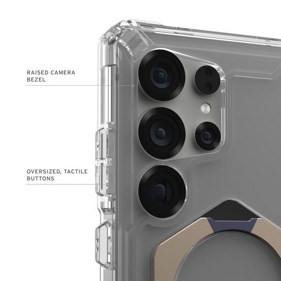 Чехол UAG Plasma XTE для Samsung Galaxy S25 Ultra прозрачный/титан (Clear/Titanium) (214467114G36)