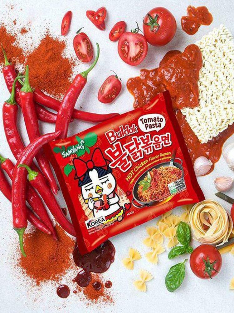 Лапша Samyang Острая курица с томатной пастой 140 г 5 шт