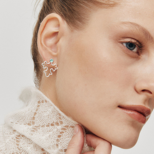 Серьги УЗОР с хризопразами