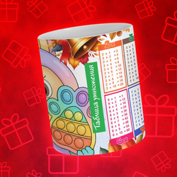 Лабубу с таблицей умножения