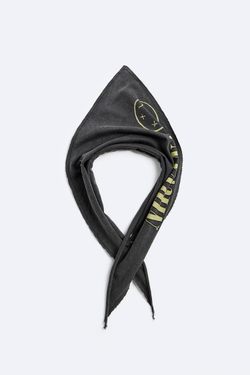 ZARA ПЛАТОК NIRVANA © С ЭФФЕКТОМ ПОТЕРТОСТИ, АНТРАУИТОВО-СЕРЫЙ