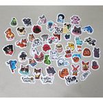 Набор наклеек для телефона, ассорти, 50 наклеек, 100х150 мм, ПП