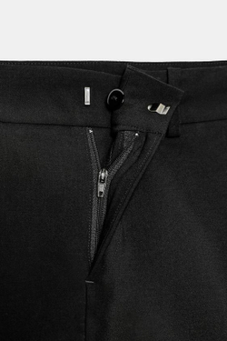 ZARA ЮБКА-ШОРТЫ С НИЗКОЙ ПОСАДКОЙ И РЕМНЕМ, ЧЕРНЫЙ