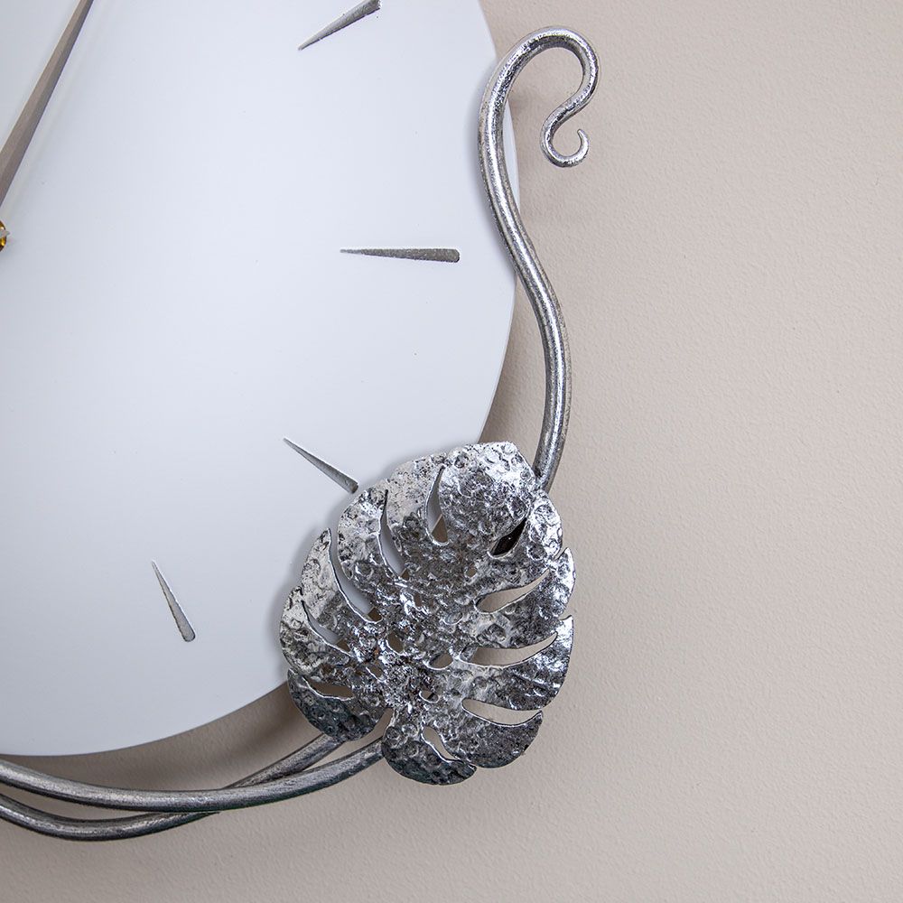 Часы настенные Monstera Deliciosa (Монстера) Айс