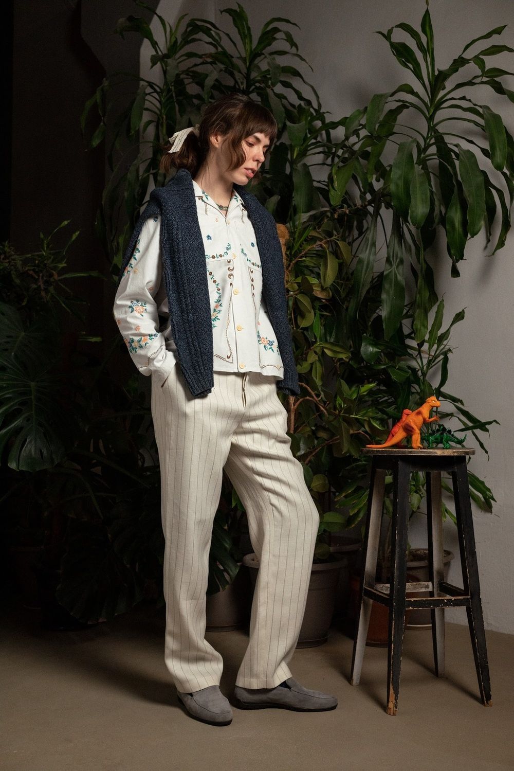 Купить Рубашка Soeurs Расшитая Маленькими Цветами / Small Flowers Long Sleeve белая Рубашка Soeurs Расшитая Маленькими Цветами / Small Flowers Long Sleeve белая