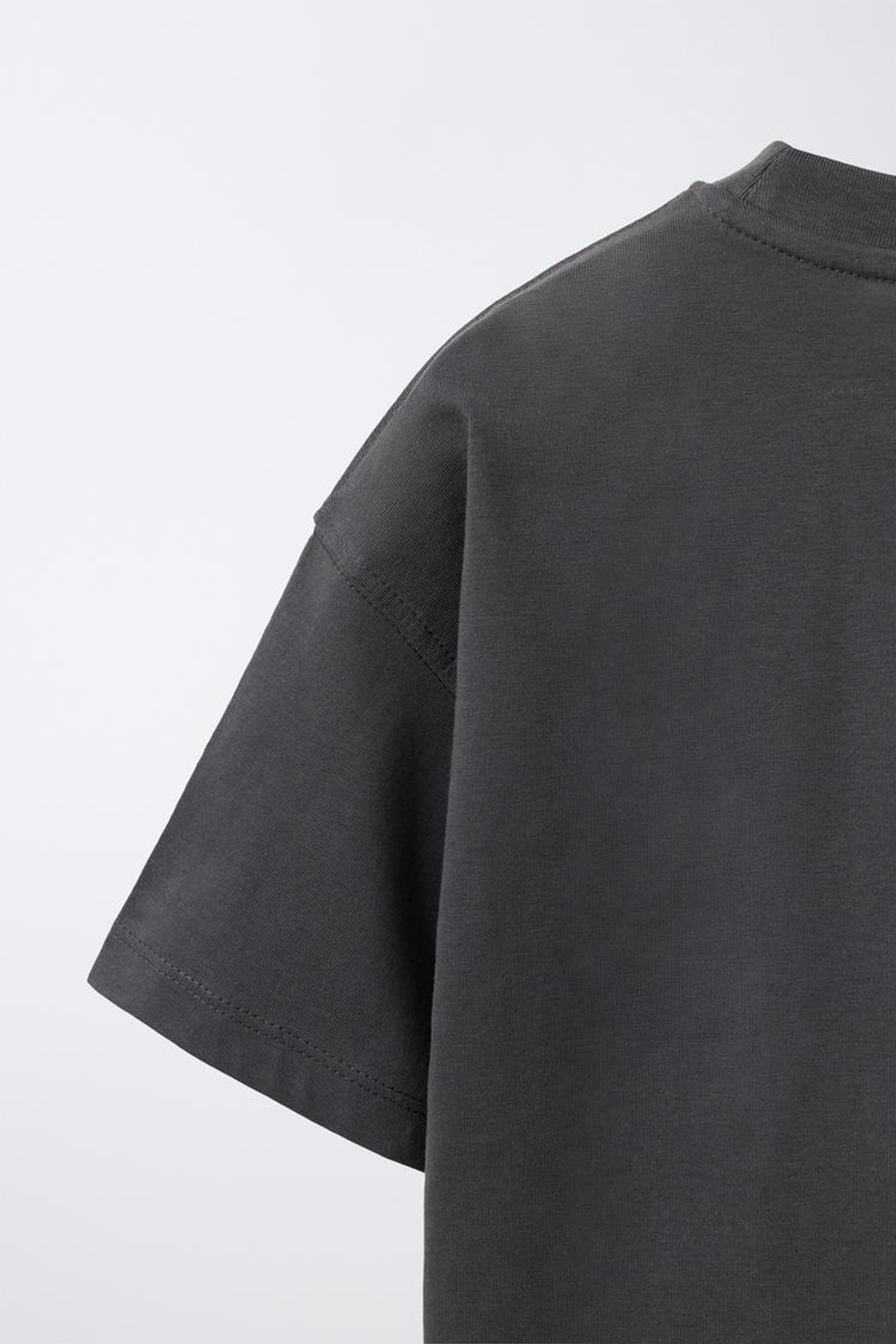 ZARA ФУТБОЛКА С НАДПИСЬЮ, АНТРАЦИТОВО-СЕРЫЙ