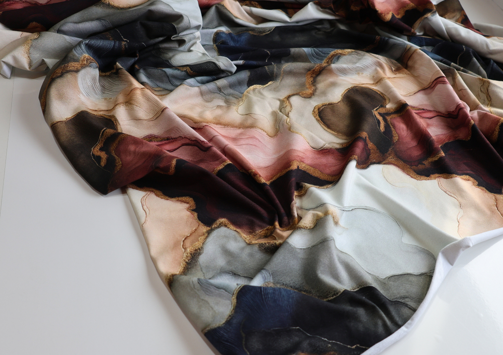 РАЗНОЦВЕТНЫЙ МРАМОР - Кулирка с лайкрой, компакт пенье (ДЖ72 Маша)