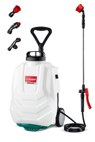 ЗУБР 16 л, колеса, аккумуляторный опрыскиватель (ОПС-16К)
