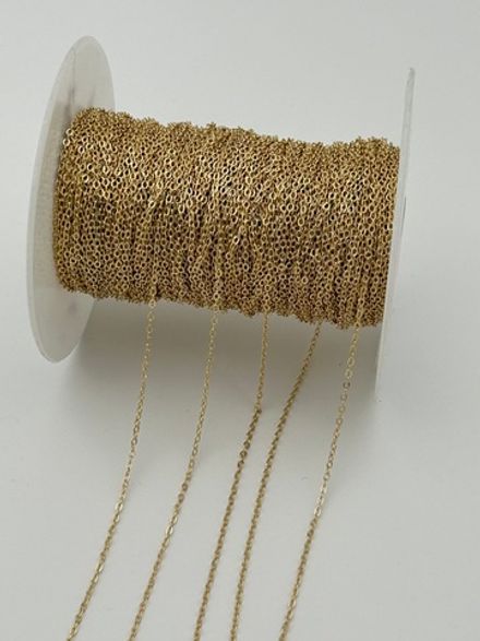 Цепь для украшений 1,3мм, цвет светлое золото