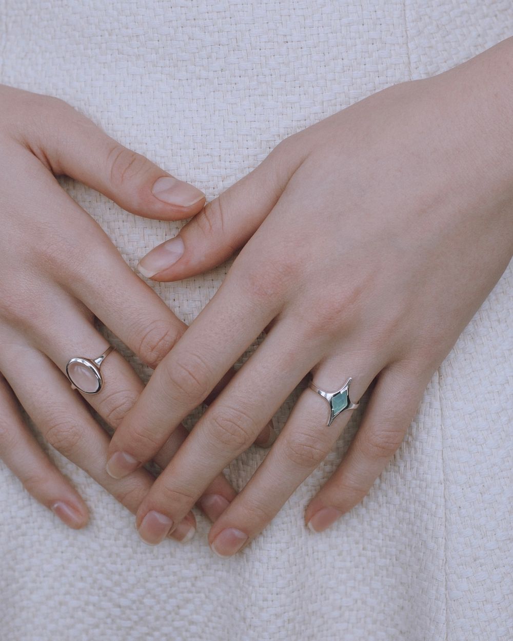 Кольцо Mar с зеленым опалом