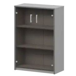 Стеллаж средний с тонированным стеклом А-304/А-стл304тон Серый 770x365x1220 Арго