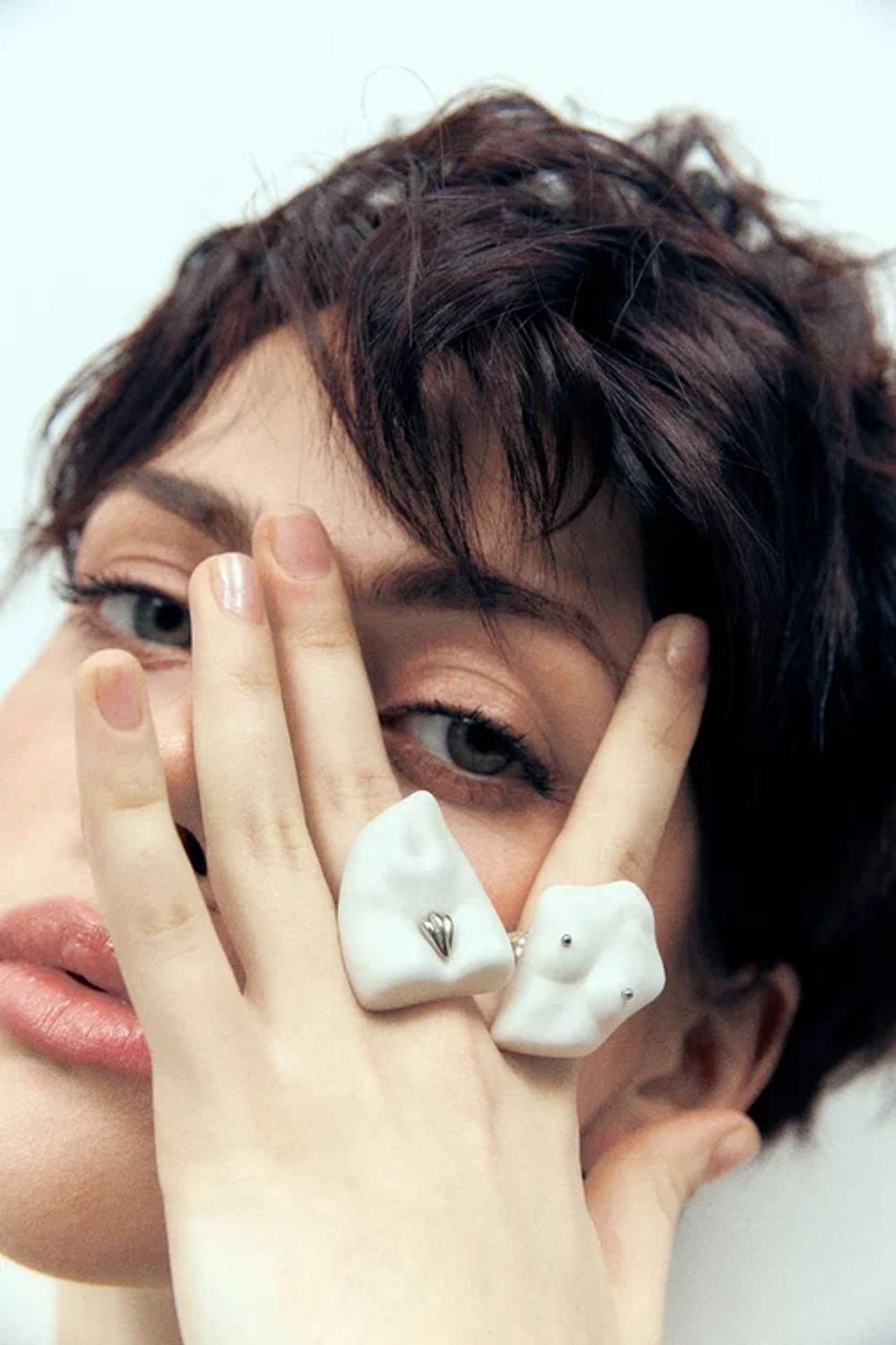 Кольцо Афродита, белый фарфор