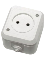 Розетка 1-я без з/к MAKEL белый 18306 IP44