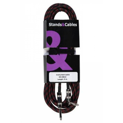 Кабель гитарный 5м угловой джек Stands & Cables