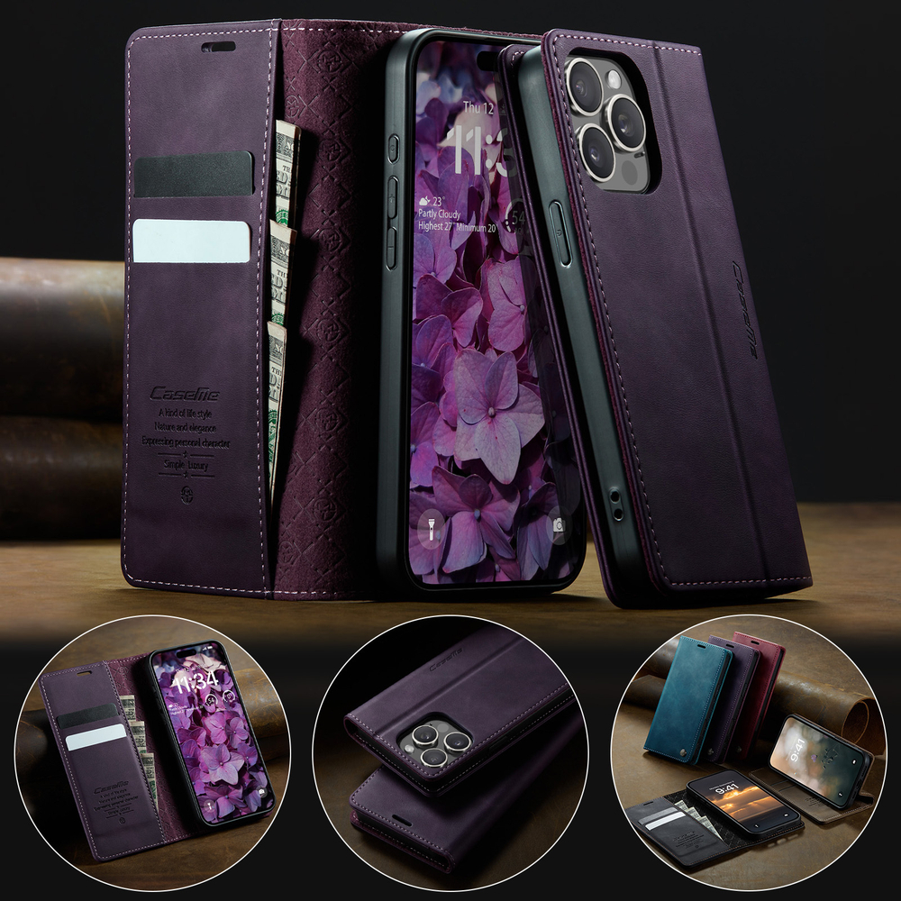 Чехол-книжка CaseMe RFiD iPhone 15 Pro